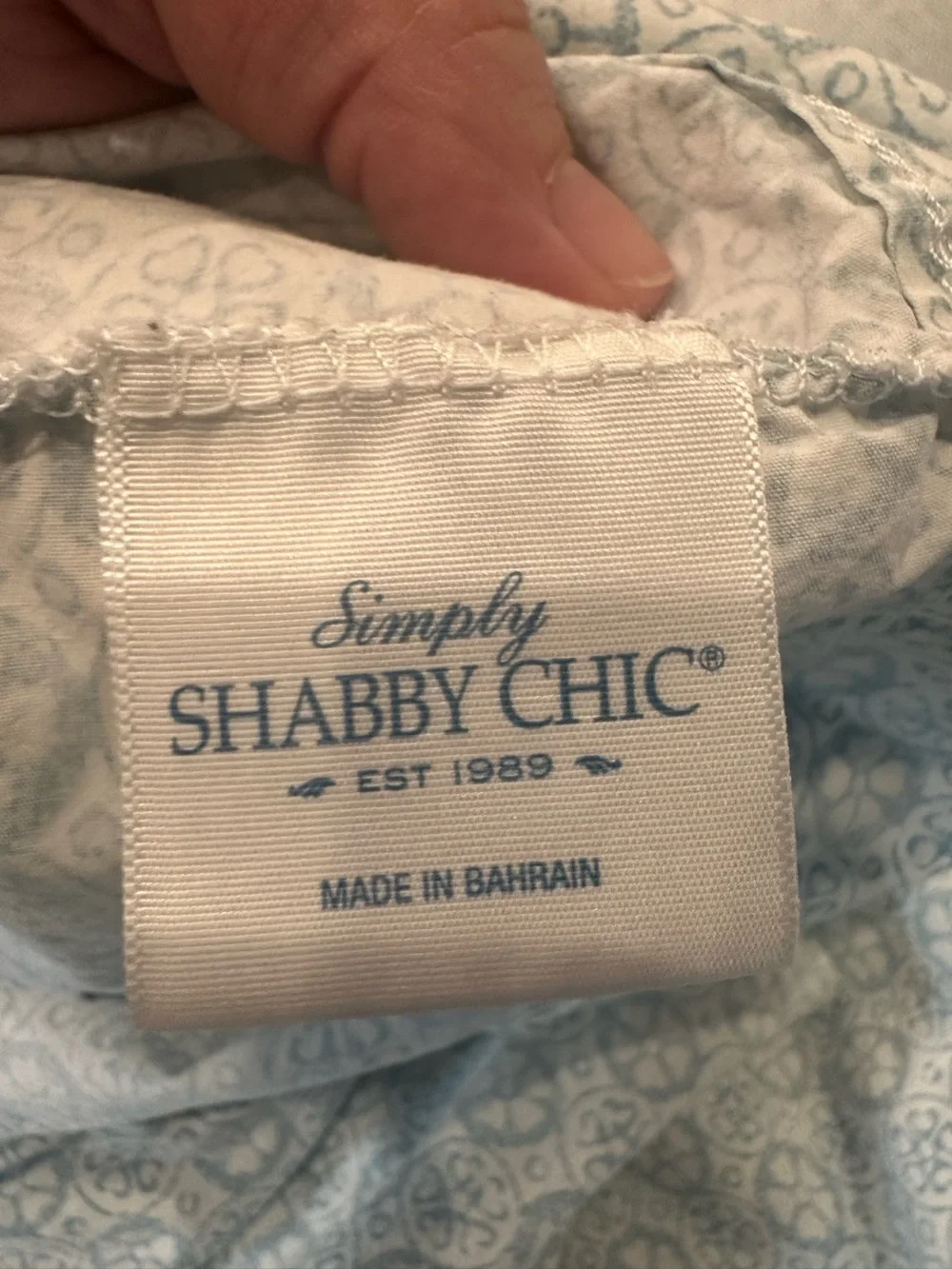 Simply Shabby Chic Blue Dascha Floral Medallion 4 pc Full Sheet Set 100% Cotton